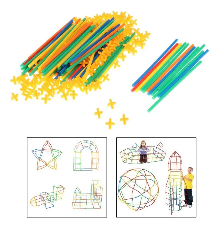 Juego De Encastre Palitos Con Conectores 110pcs