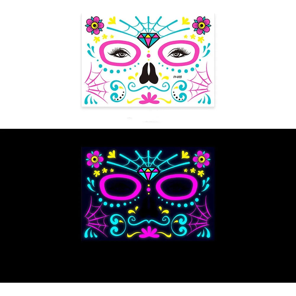 Brillos Adhesivos Para Rostro Neon Brillantes