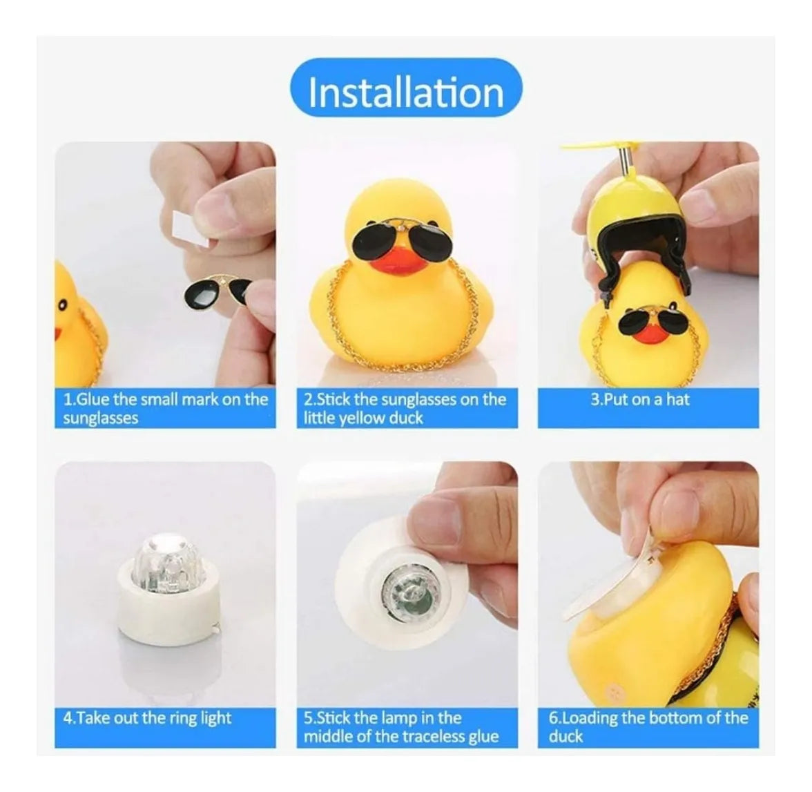 Patito delivery con luz y bocina varios colores