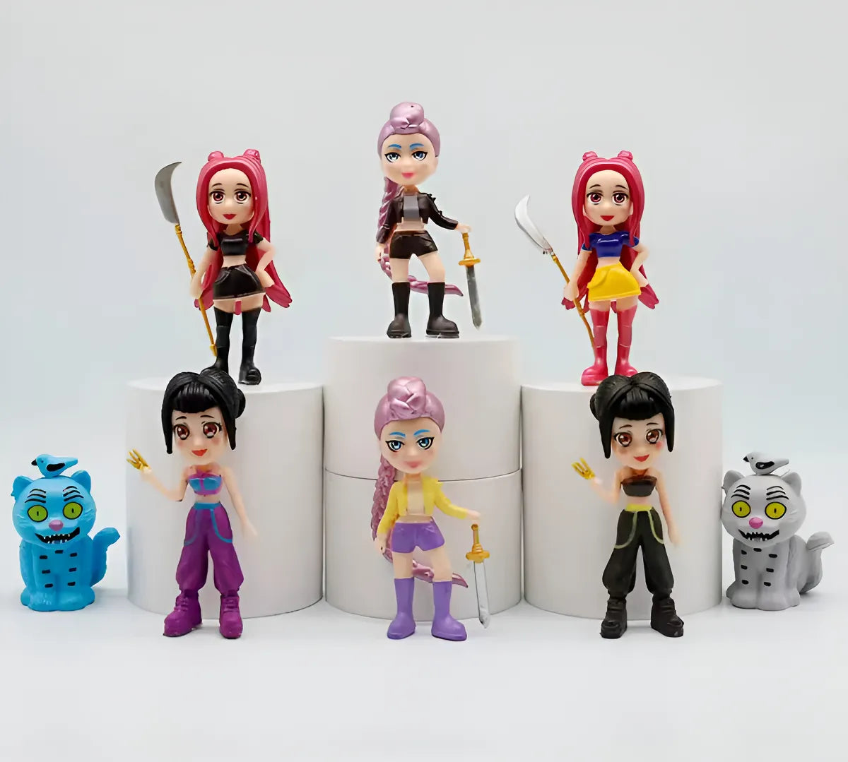 Muñeca Guerrera Kpop Demon Hunters Llavero Pack X4