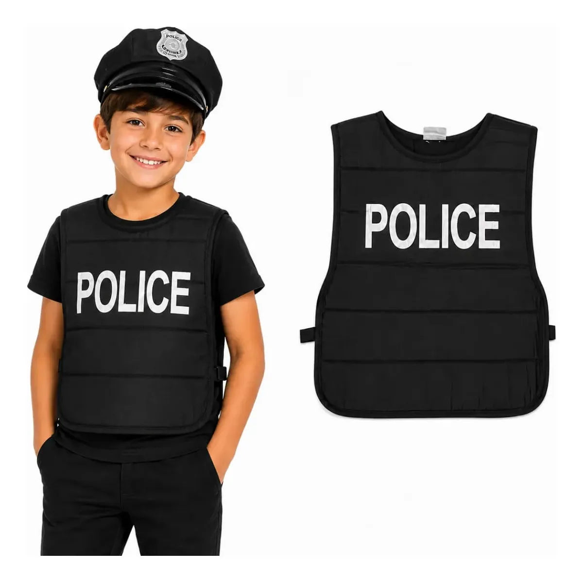 Chaleco De Policía Infantil Complemento Disfraz