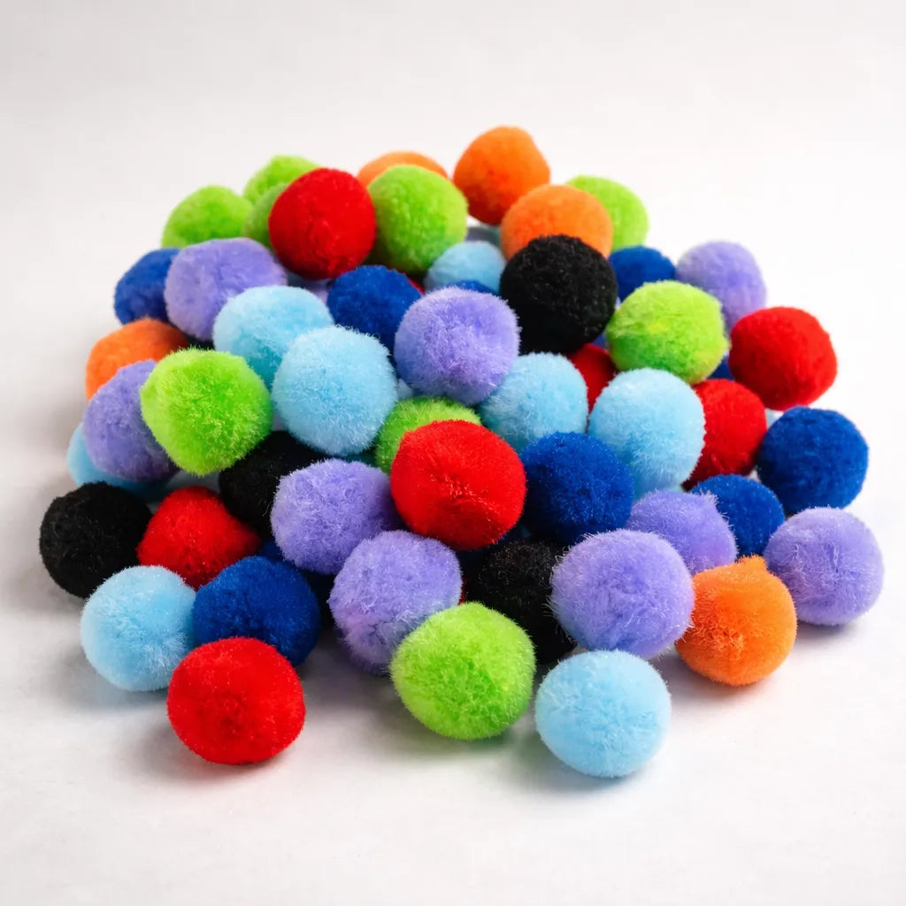 Pompones De Colores Surtidos 2cm X1000 Unidades