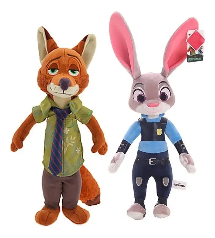 Pack 2 Peluches Zootopia Judy Hopps Nick Wilde 40cm