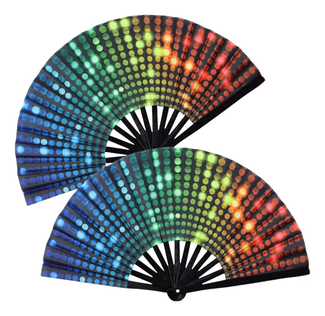 Abanico Multicolor Plegable Fiesta Cotillon Eventos