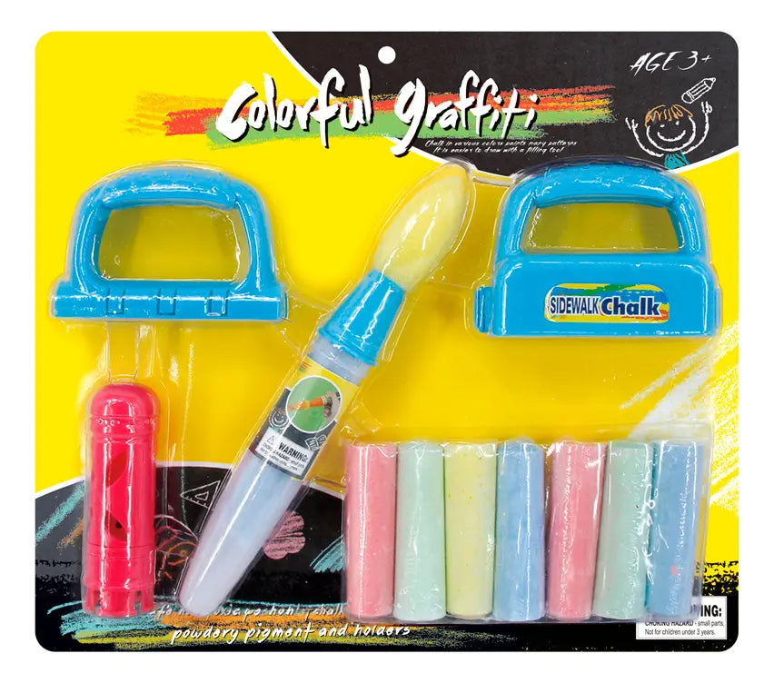 Kit De Tiza Para Dibujar En El Piso Con Accesorios