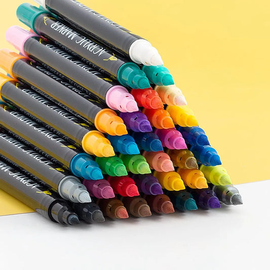 Set De Marcadores Doble Punta X24 Acrlicos Novedad