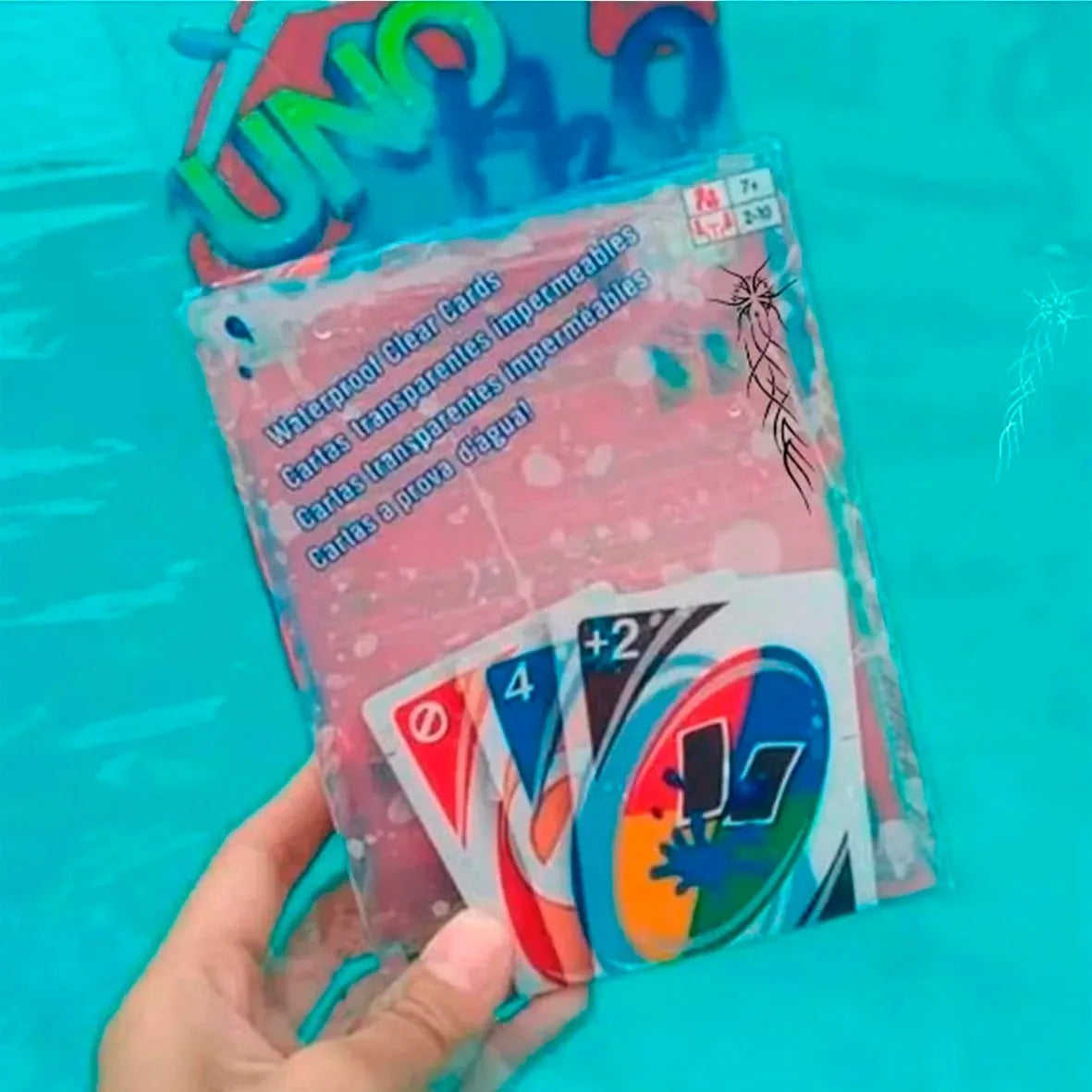Juego Cartas Uno H2o Previa Transparentes Genéricas