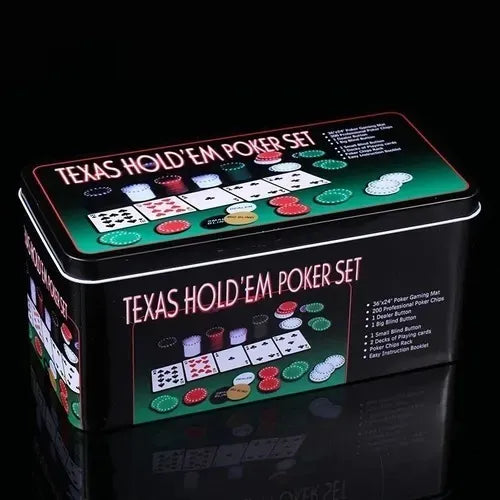 Set Juegos De Poker Texas 200 Fichas+barajas+paño