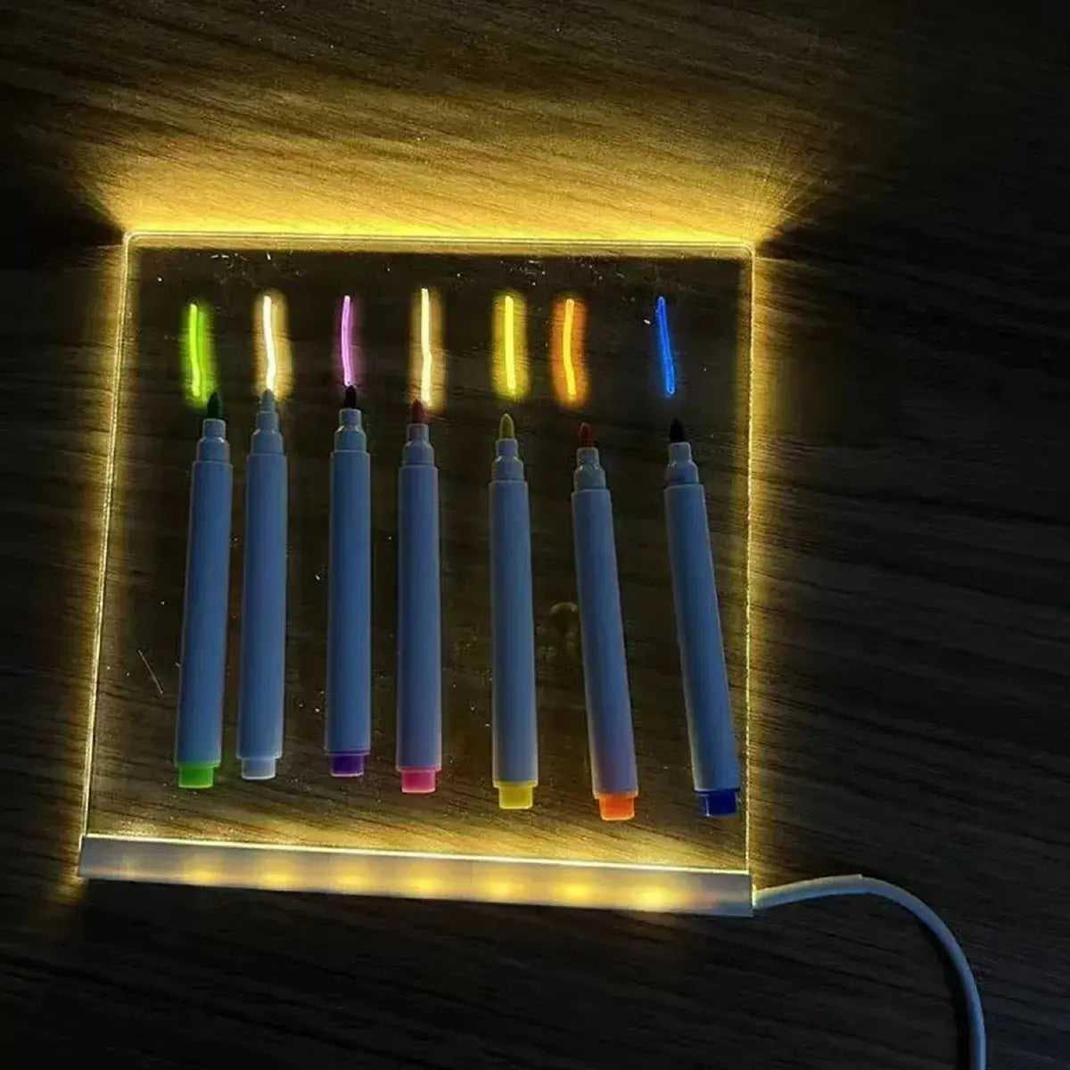 Pizarra Luminosa Magica 15x15cm Led Usb Viral tik tok Ltf Shop