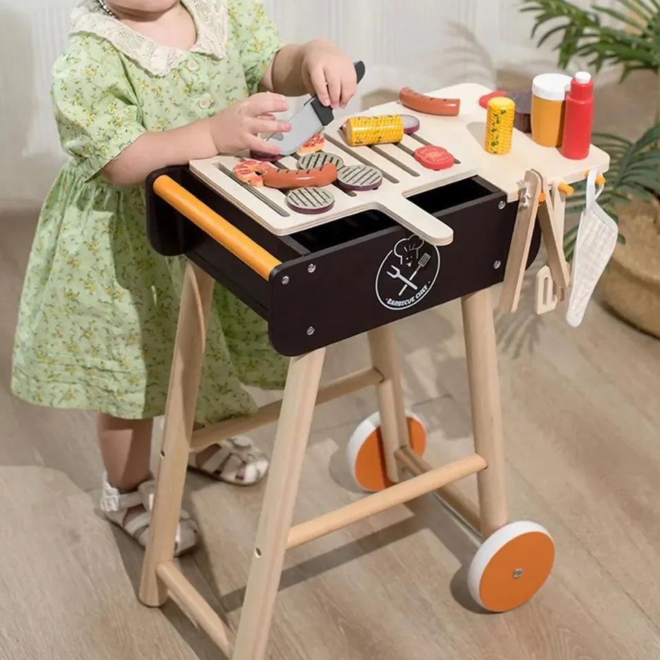 Barbacoa En Madera Montessori 50cm 20 Pcs Cocina