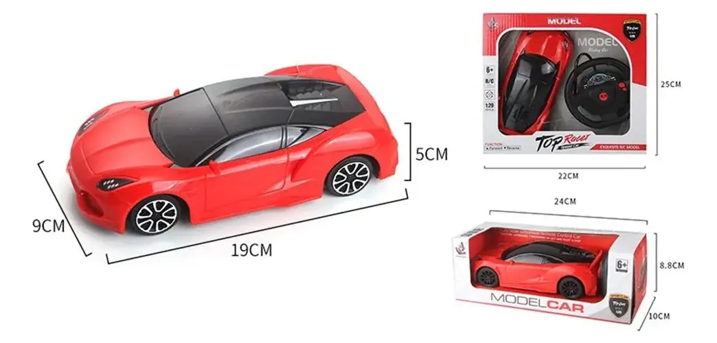 Auto A Control Remoto Estilo Volante Rojo O Azul