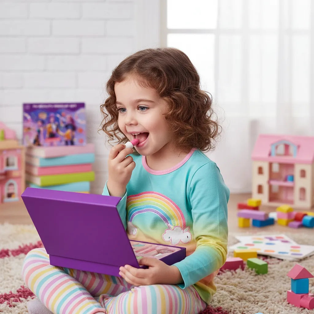 Set Maquillaje Infantil Con Espejo Guerreras Kpop