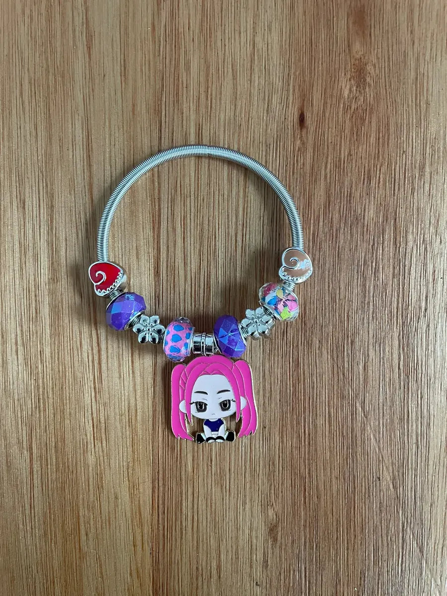 Pulsera Guerrera Kpop Con Dijes Infantil