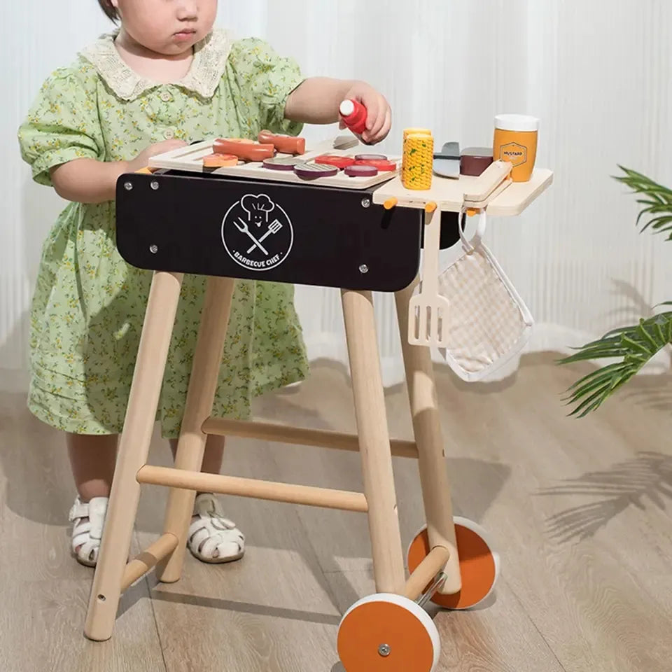Barbacoa En Madera Montessori 50cm 20 Pcs Cocina