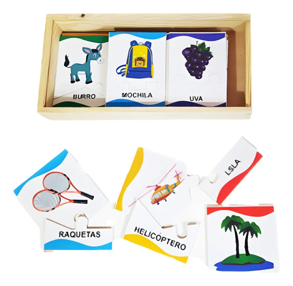 Juego De Cartillas De Madera Aprendamos A Leer