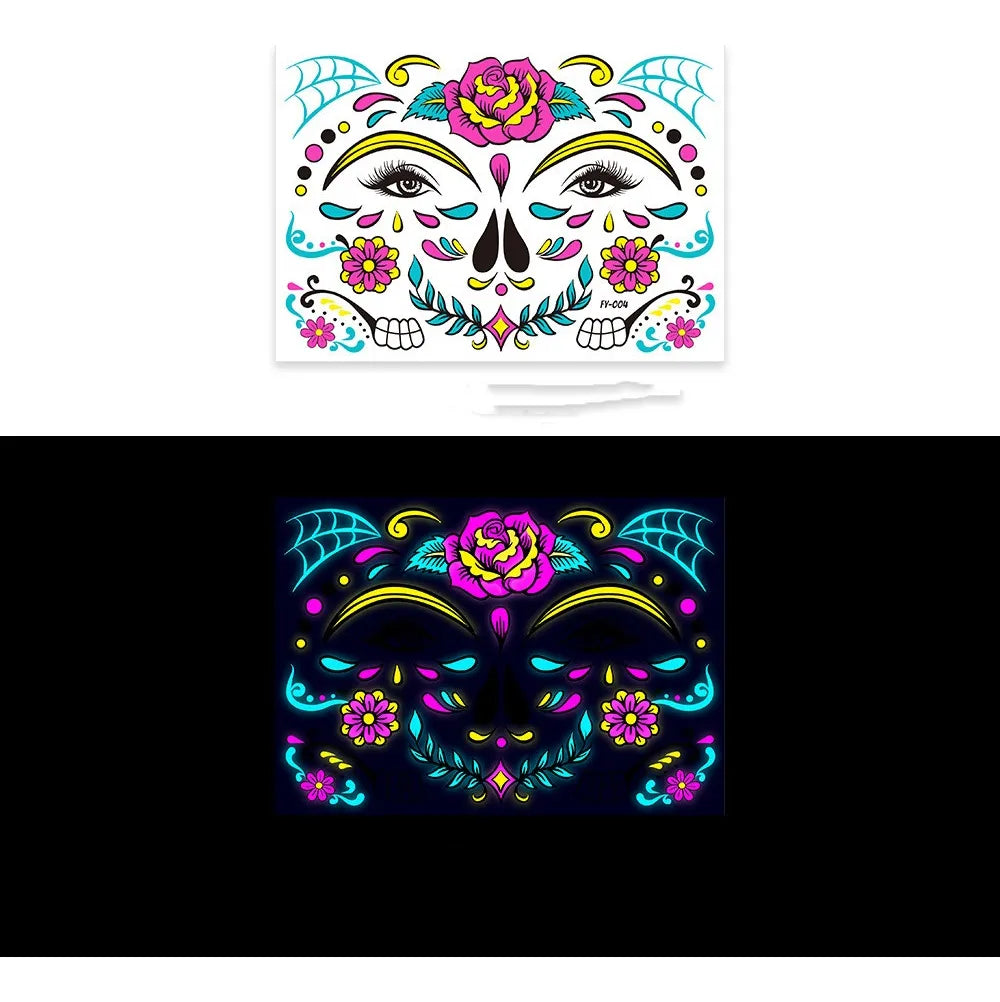 Brillos Adhesivos Para Rostro Neon Brillantes