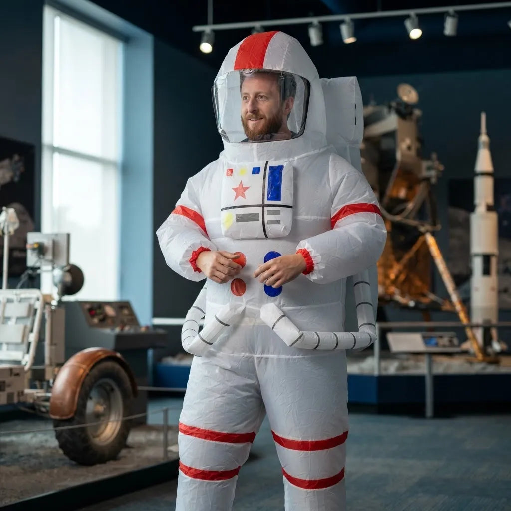 Disfraz Inflable Astronauta Blanco Adulto 210cm