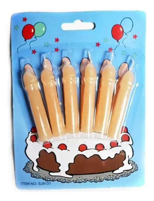 Velas Pene Pack 6 Para Torta Despedida De Soltera