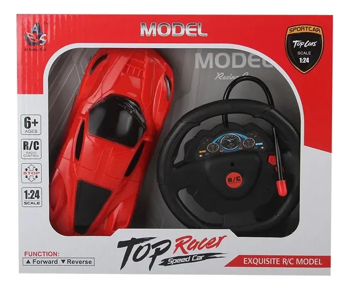 Auto A Control Remoto Estilo Volante Rojo O Azul