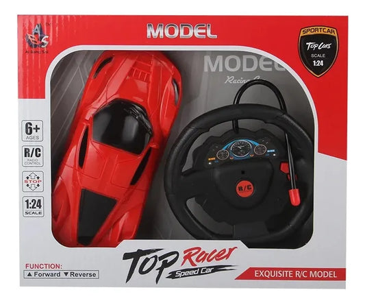 Auto A Control Remoto Estilo Volante Rojo O Azul