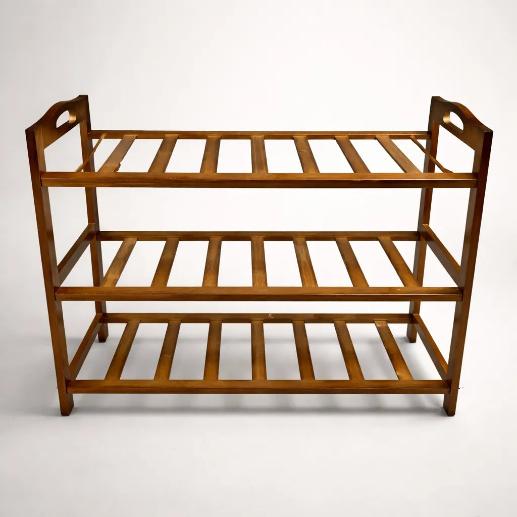 Zapatero De Madera Con 3 Estantes Organizador