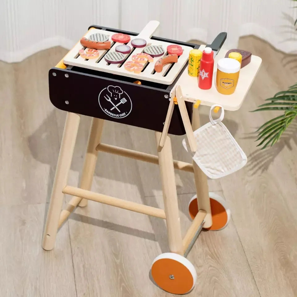 Barbacoa En Madera Montessori 50cm 20 Pcs Cocina