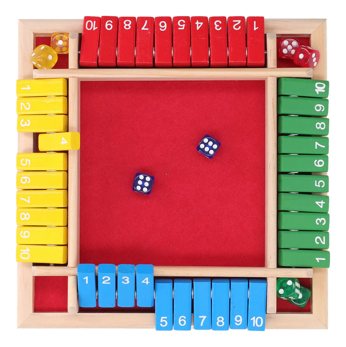 Juego De Mesa Shut The Box Juego De Dados Madera
