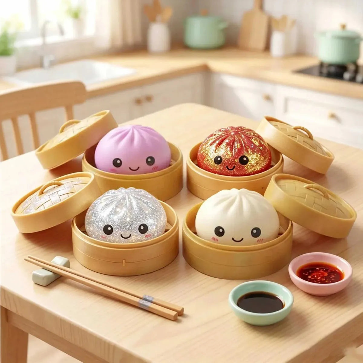 Bollos Antiestrés Mystery Dumpling Squishy