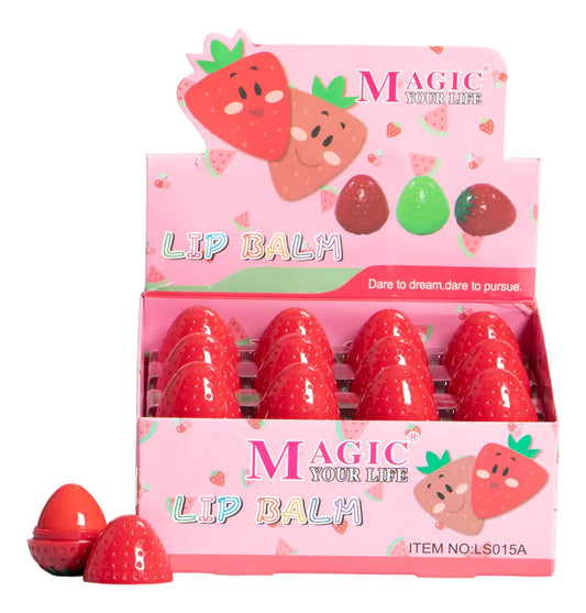 Hidratante Brillo Labial Infantil Fresa X12