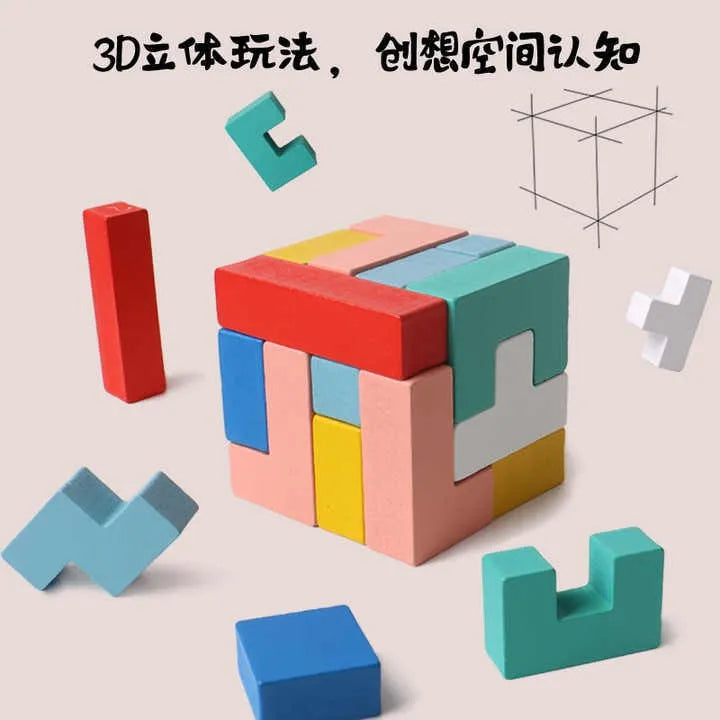 Bloques En Madera Montessori Marco Animal Tetris