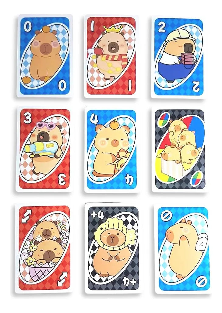 Juego de cartas Uno Capibara 112 Cartas
