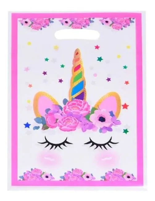 Bolsa De Nylon Para Sorpresita Unicornio Pack X20