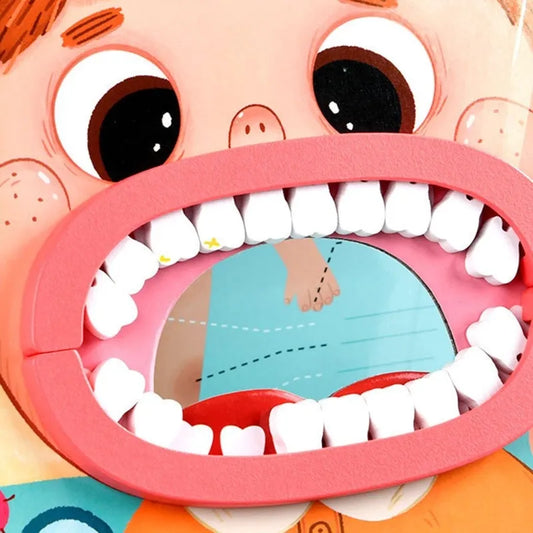 Juego De Dentista en Madera Montessori Imantado 54pcs