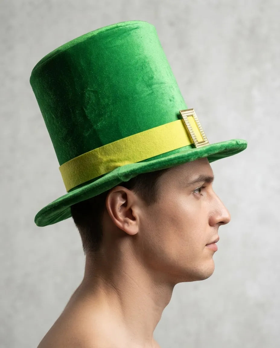 Sombrero Duende Verde Y Hebilla Dorada San Patrick