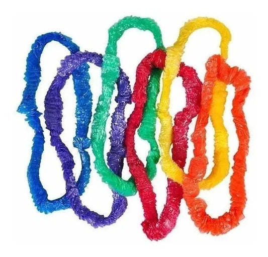 Collar Hawaiano X 6 Colores Surtidos Fruncidos