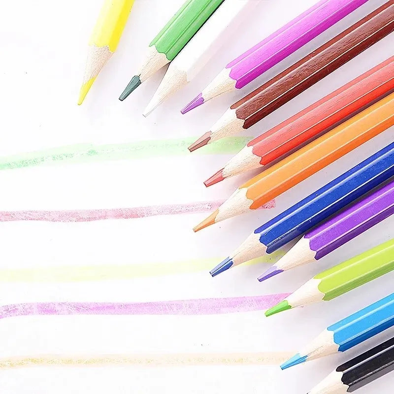Caja De 12 Lapices De Colores Cortos Calidad Pencil