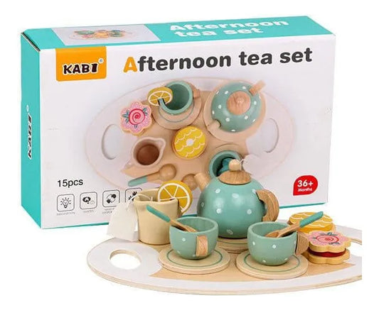 Juego De Te En Madera 15pcs Montessori Importado