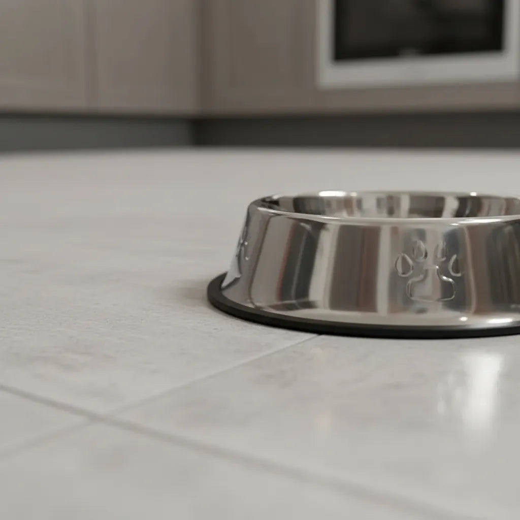 Comedero Metalico Gato Perro Mascota Acero inox 16cm