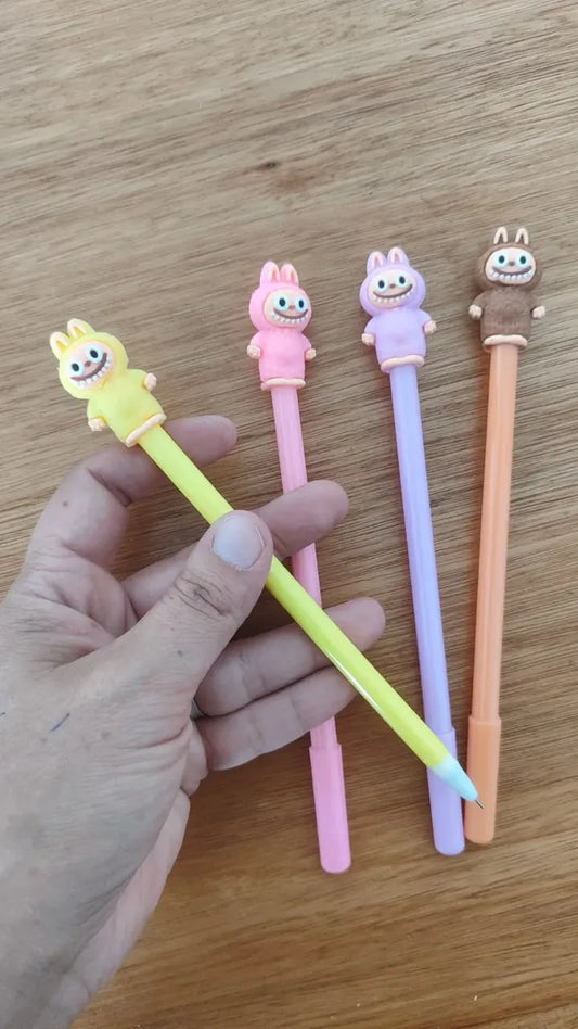 Lapicera Boligrafo Labubu Tinta Gel Pack X 12