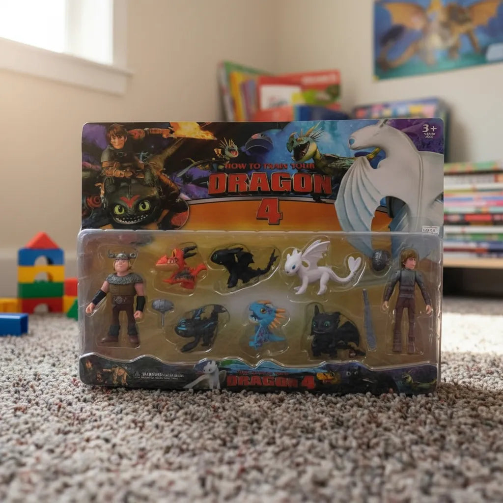 Set De Muñecos Como Entrenar A Tu Dragon 8pcs
