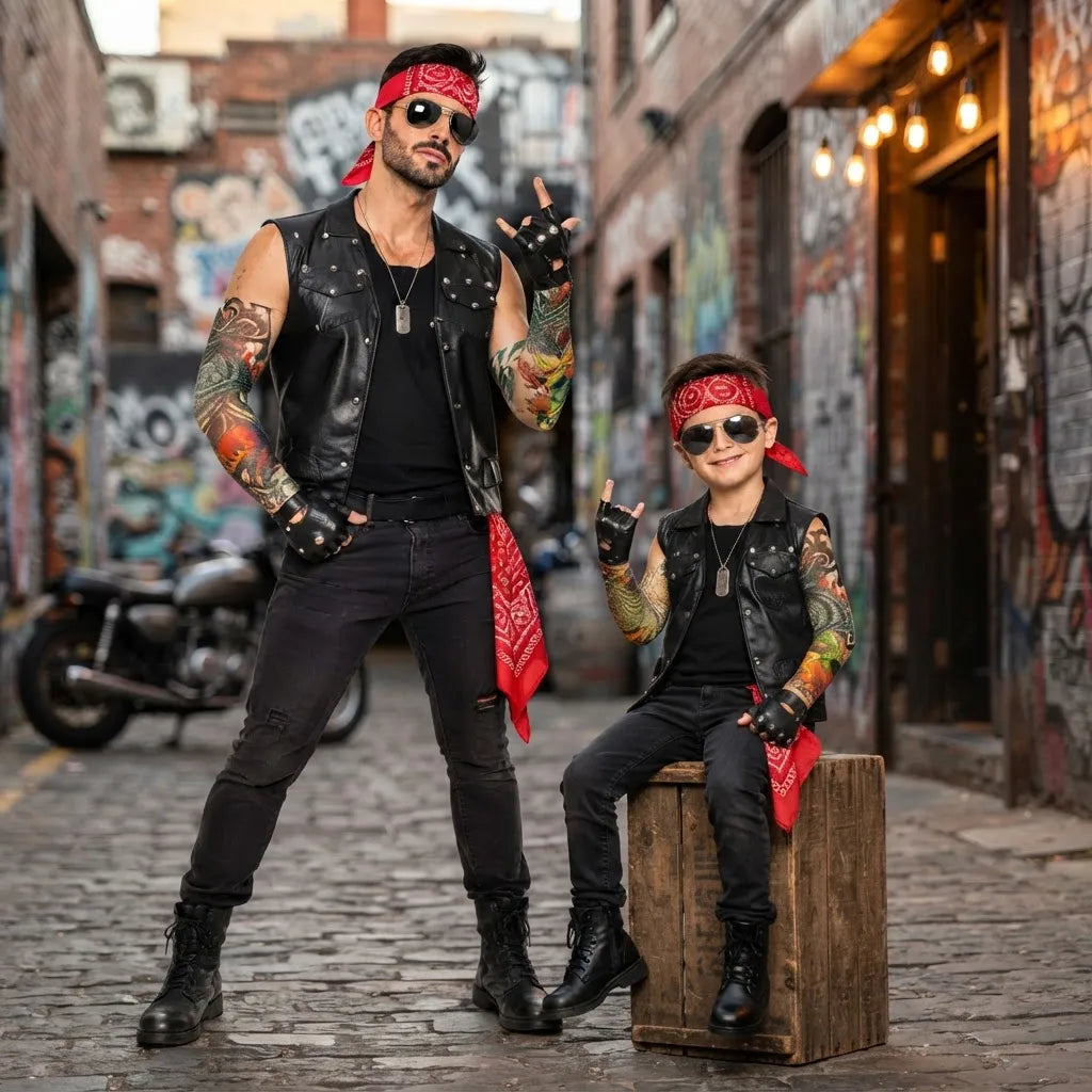 Disfraz Rockero Rock Con Accesorios Halloween