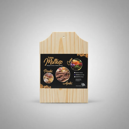 Tabla De Madera Multiuso Para Cocina Y Asado 25x35