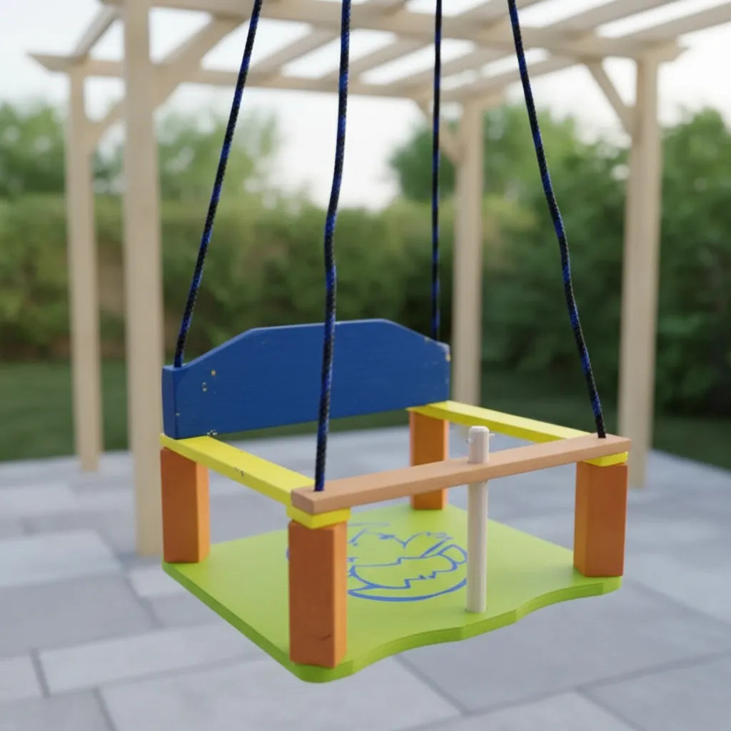 Hamaca De Bebe En Madera Con Soporte Protector