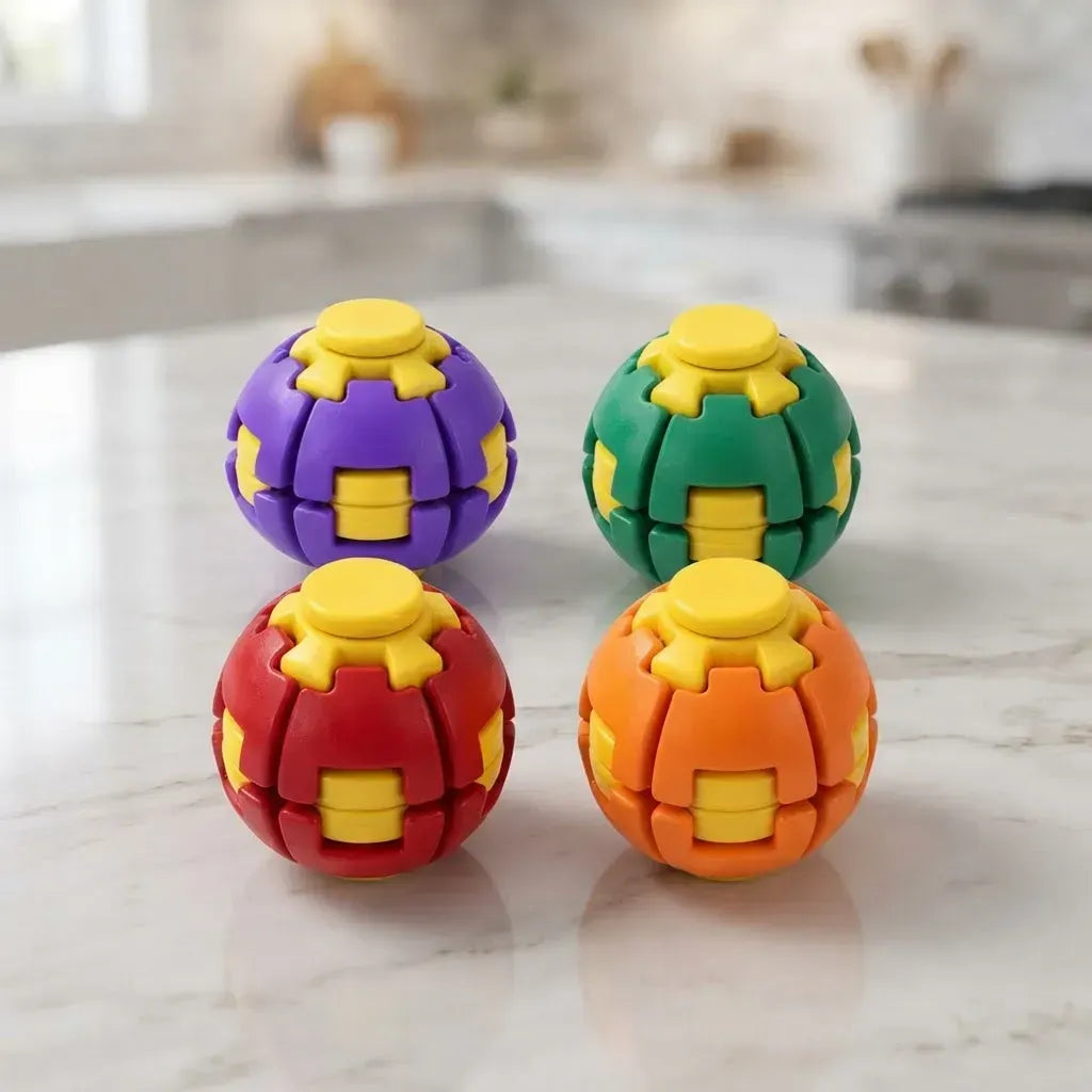 Pelota Fidget Antiestrés Esfera 3d Giratoria