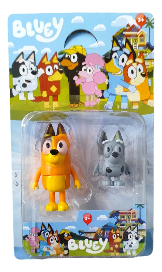 Muñecos Figuras Acción Bluey X2 Mama Y Muffin