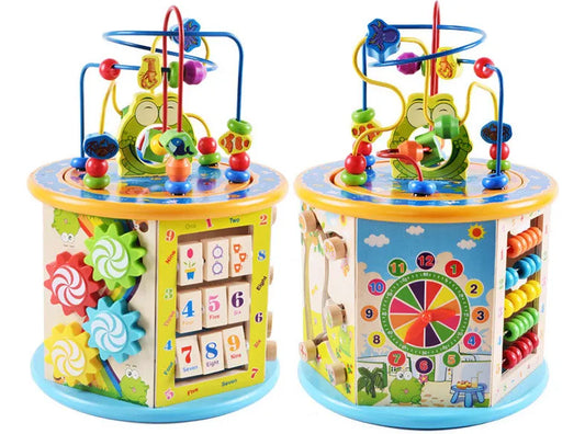 Cubo Didáctico En Madera Montessori Multitarea