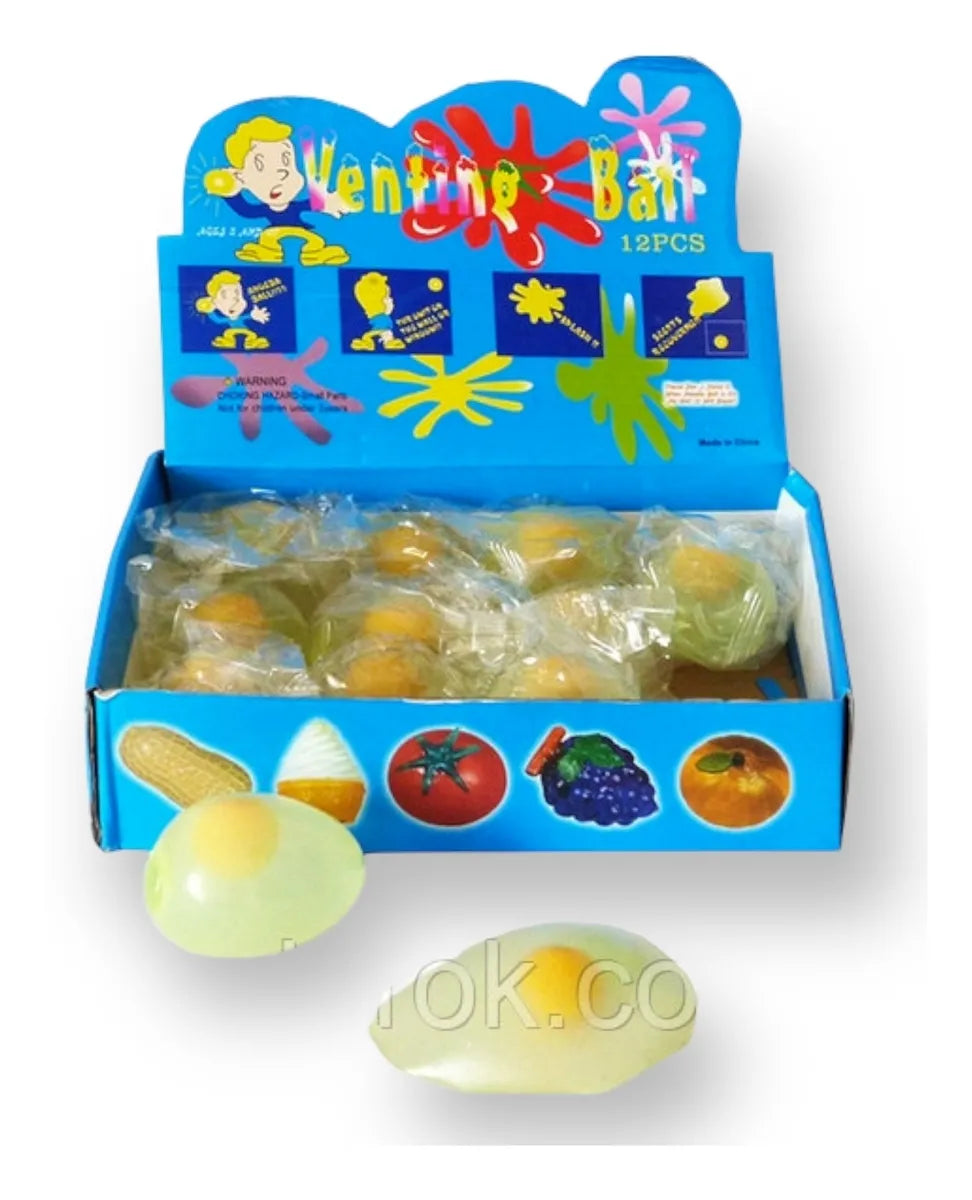 Squishy Pegote Huevo Caja 12 Unidades