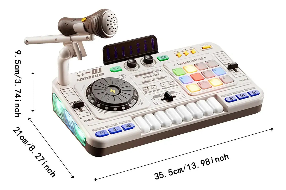 Juguete Consola Dj Infantil Con Microfono Mezclador