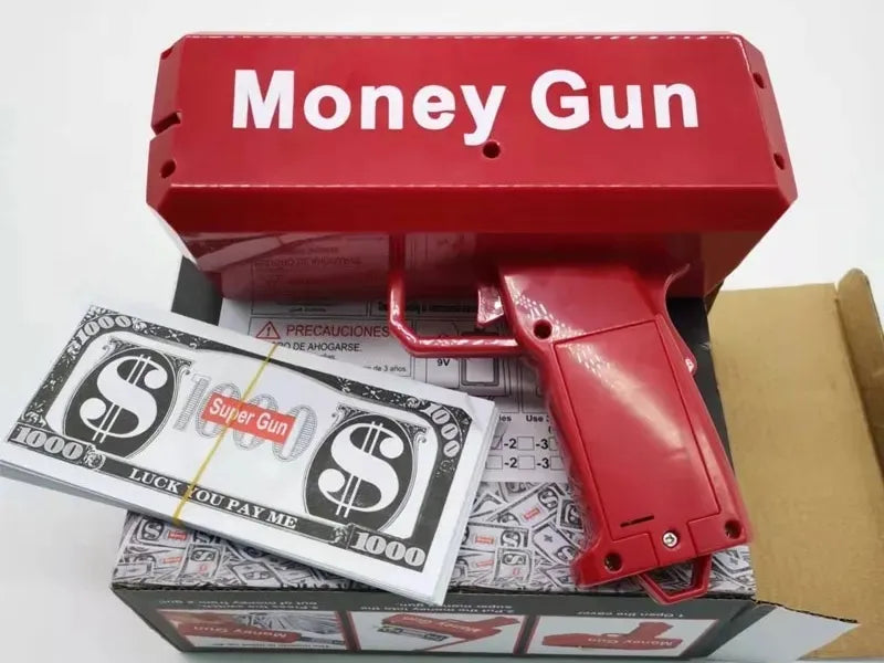 Pistola Lanza Dinero Billetes Fiesta Cotillón