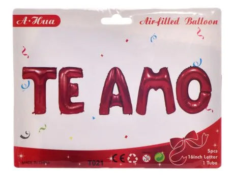 Set De Globos Te Amo Día De Las Madres 40 Cm